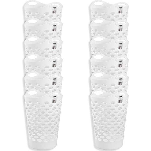 12x Boxsweden 65L Flexible Laundry Carry Basket Clothes Humper 40x43cm Asstd