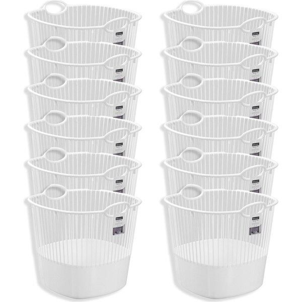 12x 2pc Boxsweden 36L Laundry Tote Clothes Humper/Bin 45x42cm w/ Handle Assorted