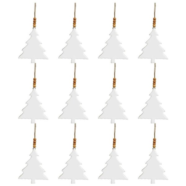 12x LVD Hanging Tree White M Decorative Sculpture Ornament Home/Lounge Decor