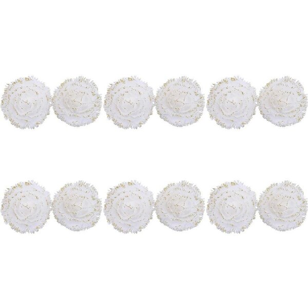 6x LVD Clip Flower Ball White Seasonal Christmas Decoration Ornament Home Decor