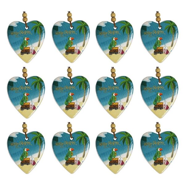 12x LVD Hanging Heart Christmas Cracker Decorative Sculpture Home/Lounge Decor