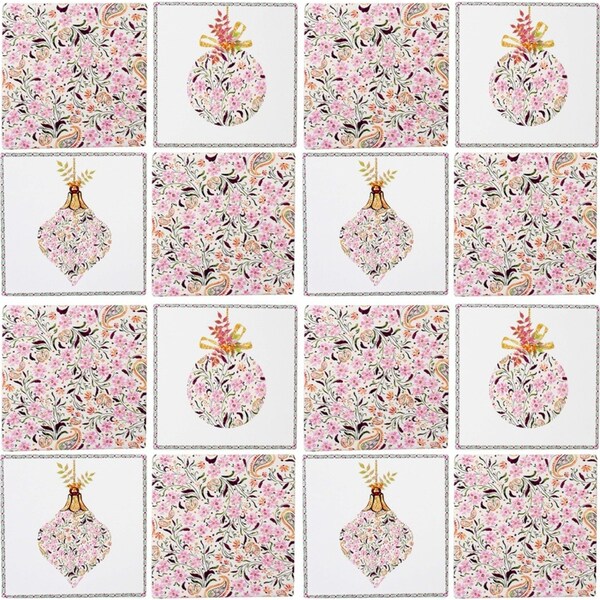 4x 4pc LVD Coasters Sari Xmas Decorative Barware/Serveware Home Kitchen Decor