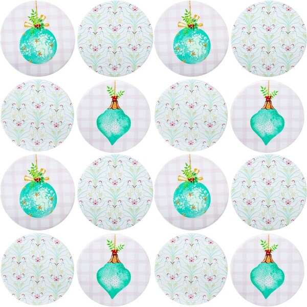 4x 4pc LVD Coasters Aqua Baubles Decorative Barware/Serveware Home Kitchen Decor
