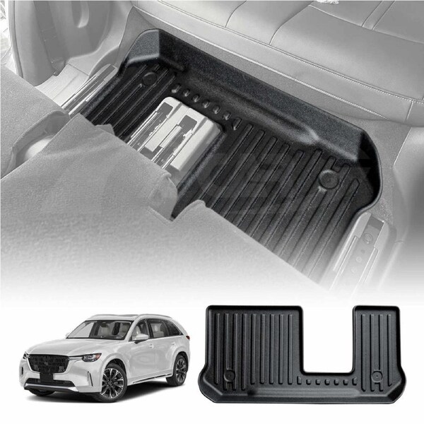 Third Row Seat Floor Mat for Mazda CX-90 CX90 2023-Onwards Heavy Duty All Weather Car Mats Carpet Liner Set