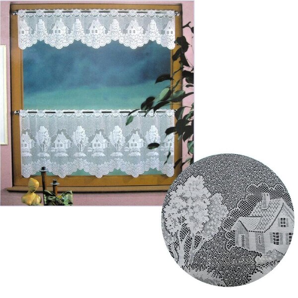 Caprice 2 Pcs Café Cottage Lace Curtain Set