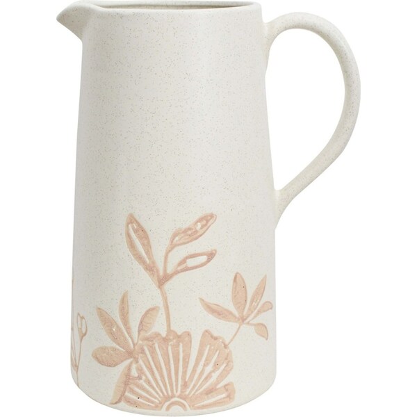 LVD Ceramic Summer Garden Cold Water/Juice Drinking Jug/Pitcher XL 23x30cm