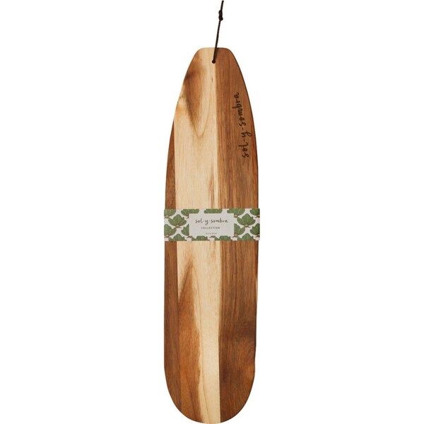 LVD Acacia Wood Mal Surfboard Serving Board Platter/Tray Dinnerware 60x15cm