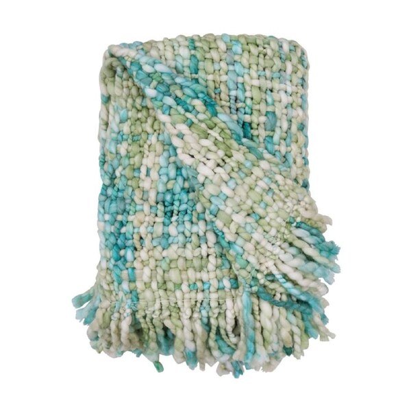 LVD Acrylic Chunky Knitted Throw Sofa/Couch Decor Soft Sea Marine 130x170cm