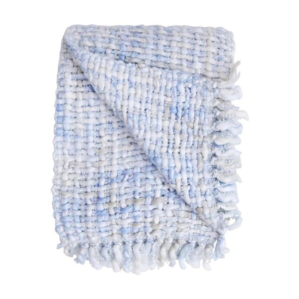 LVD Acrylic Chunky Knitted Throw Sofa/Couch Decor Soft Sea Breeze 130x170cm