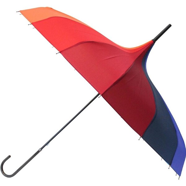 LVD Pointe Rainbow Umbrella J-Handle Wind Resist Sun/Rain Outdoor Shade 87cm