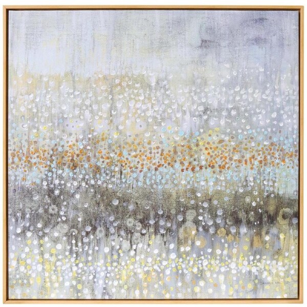 LVD Framed Canvas/Resin Rain Mono Wall Hanging Home/Room Decor Display 100cm