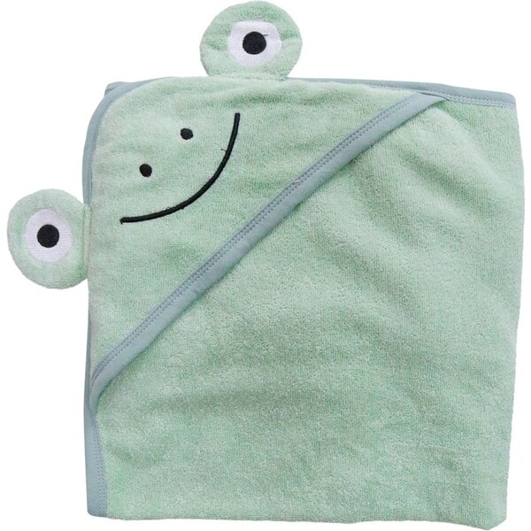 LVD 90cm Baby/Toodler Soft Hooded Frog Bath Towel Green