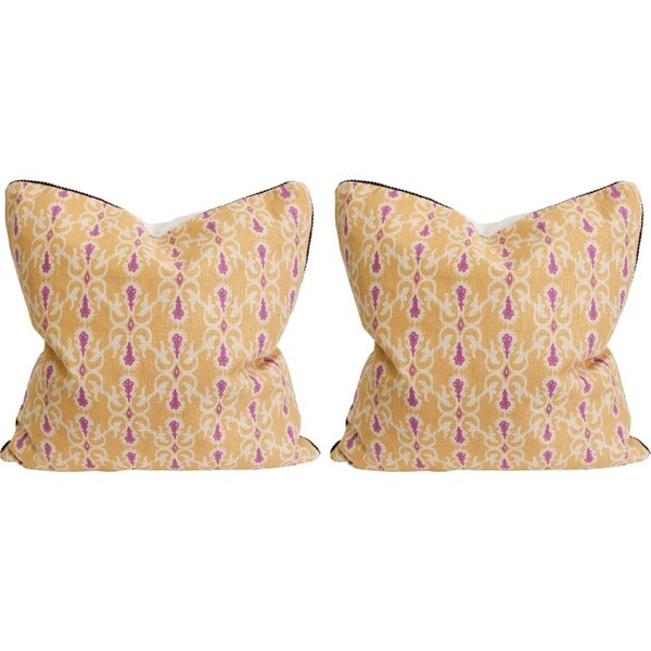 2x LVD Marsala Spice Polylinen Cushion Pillow Sofa/Couch Home Decor 50cm Square