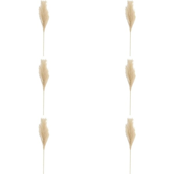 6x LVD Faux/Fake Artificial Stem Pampas Grass Plant Home/Room Decor Beige 98cm