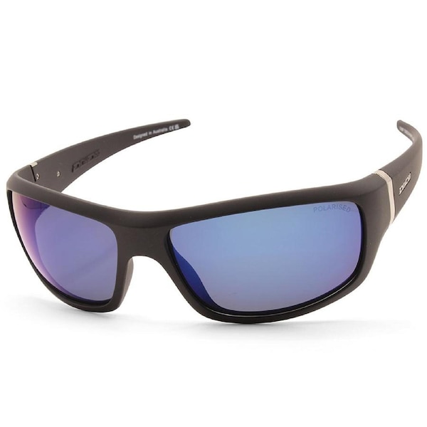Dirty Dog Vimp Satin Black/Grey-Blue Mirror Polarised Men's Sunglasses