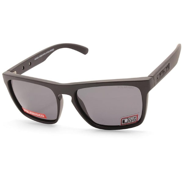 Dirty Dog Monza Satin Black/Grey Polarised Unisex Lifestyle Sunglasses