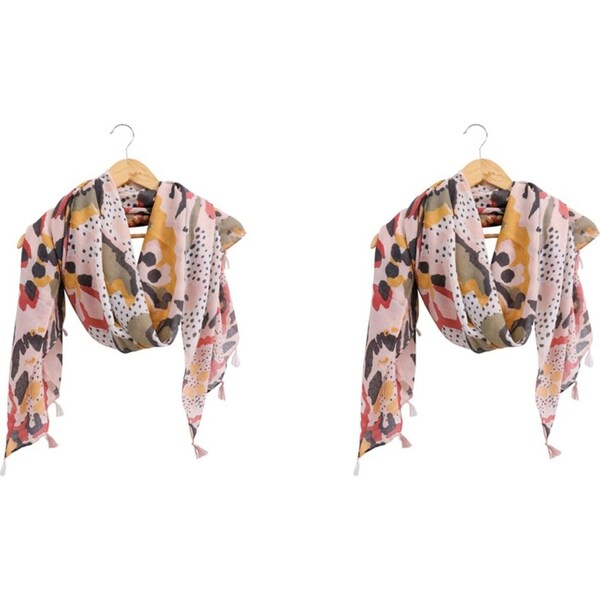 2x LVD Polyester Scarf Sarong Bold Paisley Stylish Womens Fashion Dress 90x180cm
