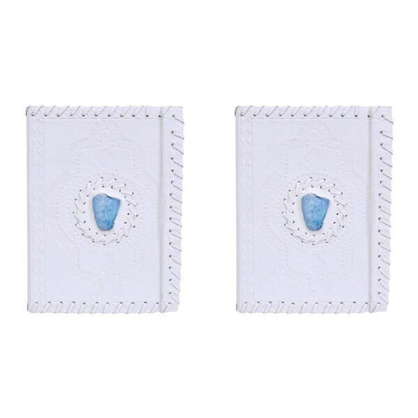 2x LVD Leather Note Book Green Gem Stylish Hard Cover Journal/Diary 18x13cm