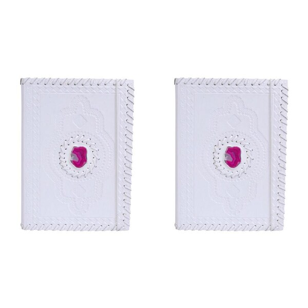 2x LVD Leather Note Book Pink Gem Stylish Hard Cover Journal/Diary 18x13cm