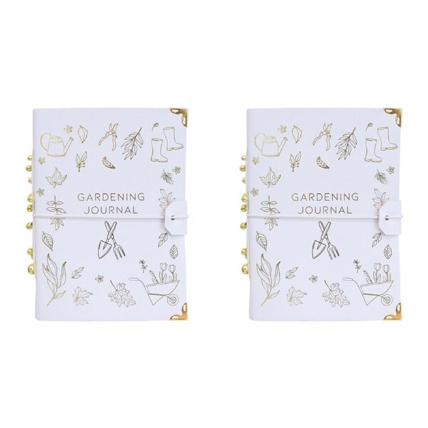 2x LVD Leather Note Book Garden Journal Stylish Hard Cover Journal/Diary 18x13cm