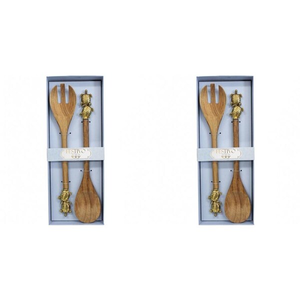 2x 2pc LVD Server Turtle Home Kitchen Cutlery Serveware/Tableware 35x13.3cm