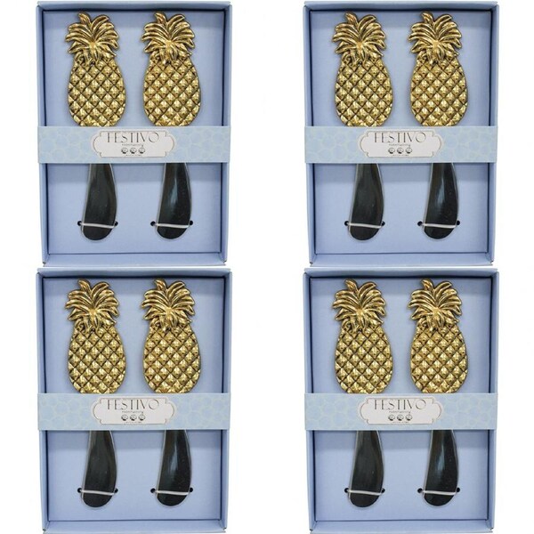 4x LVD Spreaders 2pc Pineapple Home Kitchen Serveware/Tableware 14.5X10.5CM