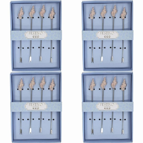 4x LVD Cocktail Pick 4pc Shell Home Kitchen Serveware/Tableware 14.5x10.5cm