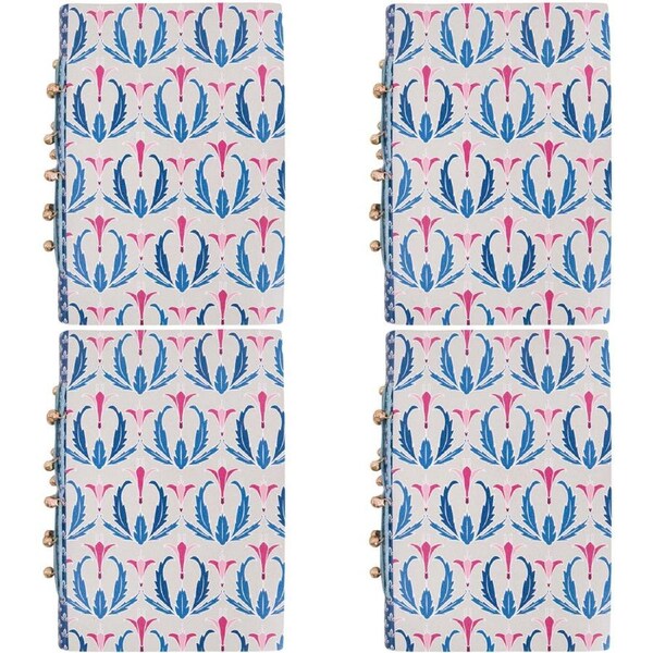 4x LVD Recycled Leather Note Book Jaya Stylish Hard Cover Journal/Diary 15x10cm