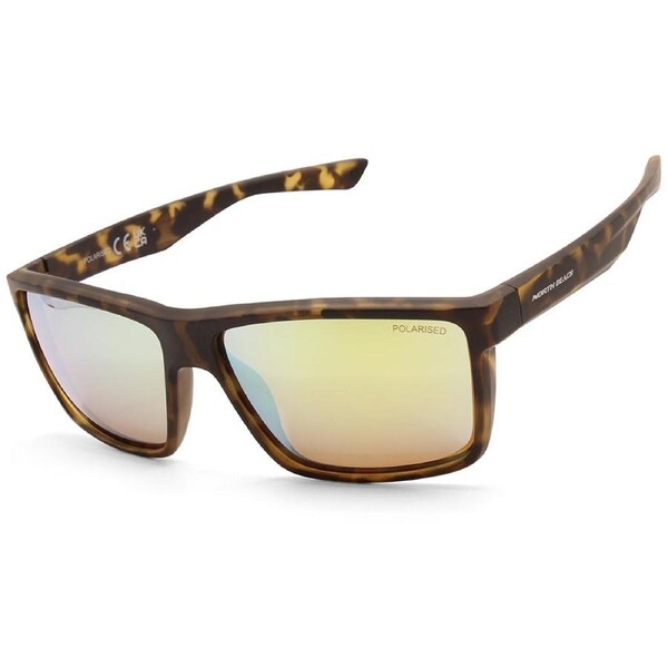 North Beach Picarel Matte Tortoise/Gold Mirror Polarised Unisex Sunglasses 70667
