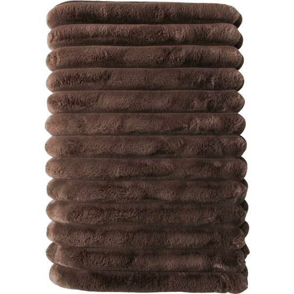 LVD Chocolate Puffer Faux Fur Blanket Soft Plush Cloth Quilt 200cm