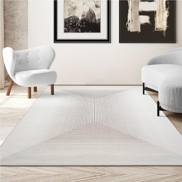 Maho Geometric Cream Rug (160 x 230cm)