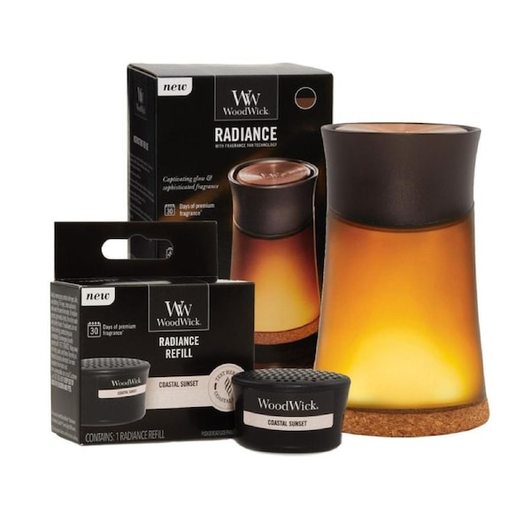 WoodWick Brown Radiance Diffuser Kit Battery-Operated Aromatherapy 11.7x21cm