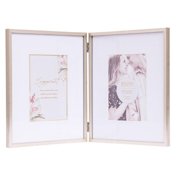 Splosh Wedding 5x7'' Picture/Photo Double Frame Standing Tabletop Home Decor