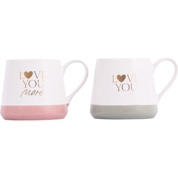 2pc Splosh Wedding Love You 440ml Ceramic Mug Set w/ Handles Drinkware
