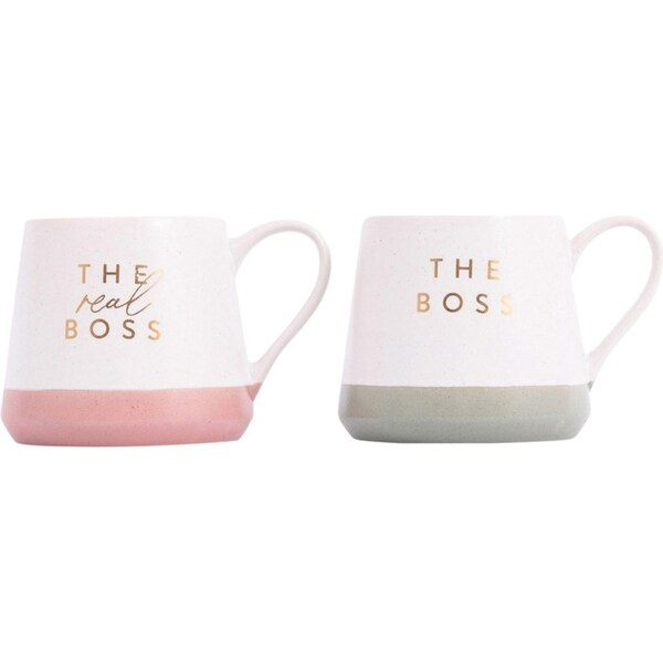 2pc Splosh Wedding Boss 440ml Ceramic Mug/Cup Set w/ Handles Drinkware