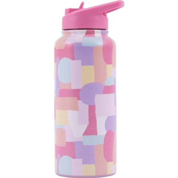 Splosh Sip By Splosh Abstract S/S Insulated Water Bottle w/ Straw Lid 950ml