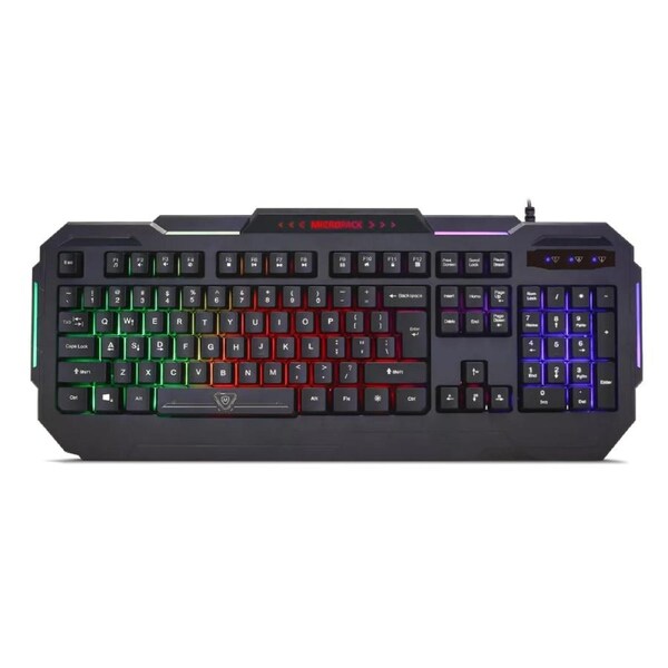 Wired Rainbow Backlit Gaming Keyboard with Splash Proof Design