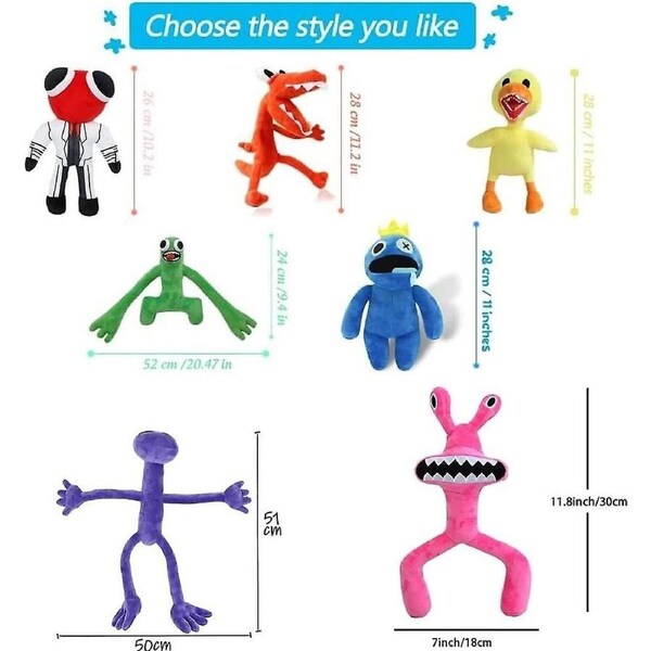 7 Pcs Rainbow Friends Game Of Terror Plush Toys