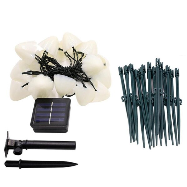 Catzon Solar Garden Lights 5M 20 LED Mushroom Shaped Waterproof for Decoration