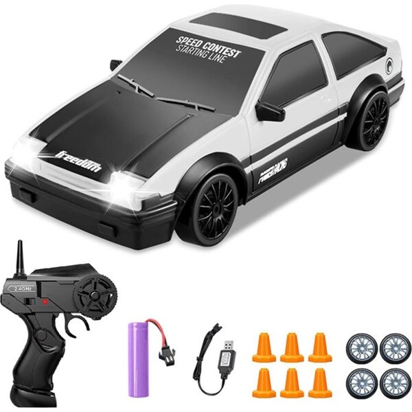 Catzon 1/24 RC 4WD Drift Car 2.4GHz High Speed with Cool Lights for Kids-13