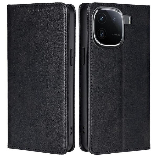 For vivo iQOO 12 5G Case Magnetic Auto Closing Leather Flip Stand Phone Guard Cover