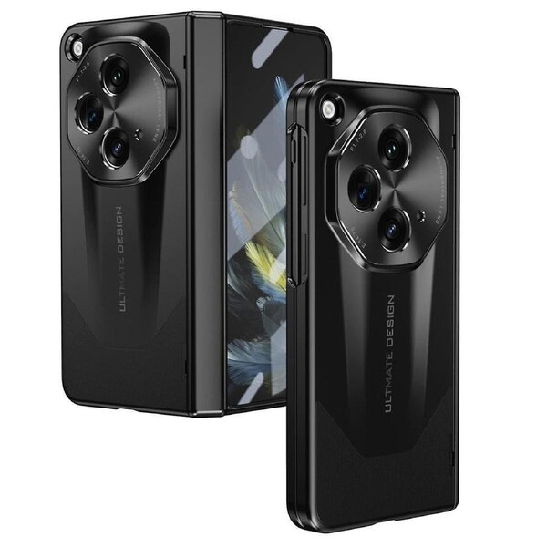 For Oppo Find N3 5g Folding Phone Case Hinge Protection Pc Cover With Tempered Glass Film