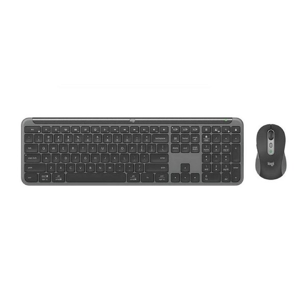 Logitech SIGNATURE SLIM COMBO MK950 -Graphite Keyboard Full-size layout with number pad Mouse 1000 DPI 1-Year Limited Hardware Warranty
