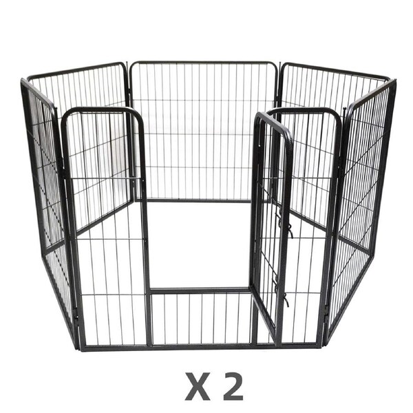 YES4PETS 12 Panels 80 cm Heavy Duty Pet Dog Cat Puppy Rabbit Exercise Playpen Fence