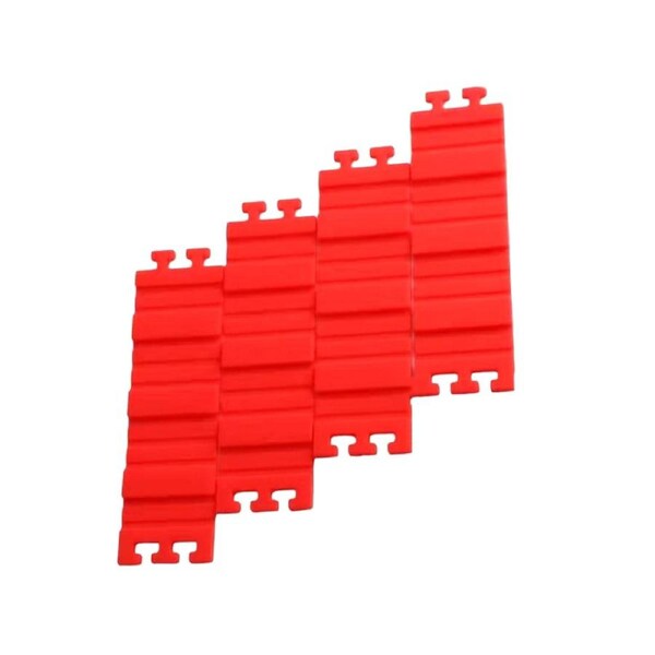 4Pcs/Set Baking Molds Nice-looking Decorative Lightweight Bread Decorating Tool Silicone Cake Baking Moulds for Kitchen Red