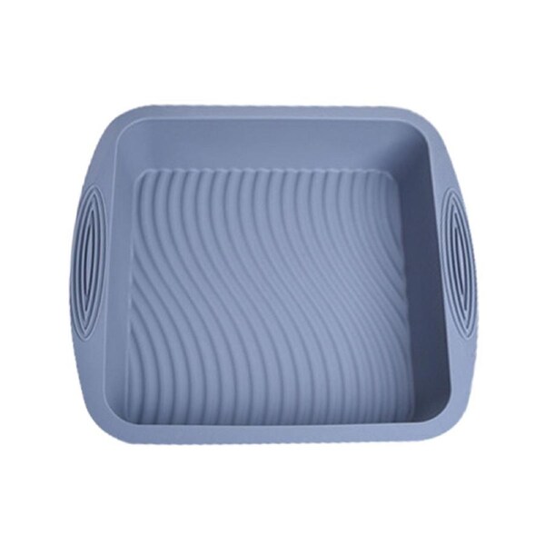 Useful Cake Pan Flexible High Temperature Resistance Accessories Reliable Cake Baking Mold for Cooking Grey
