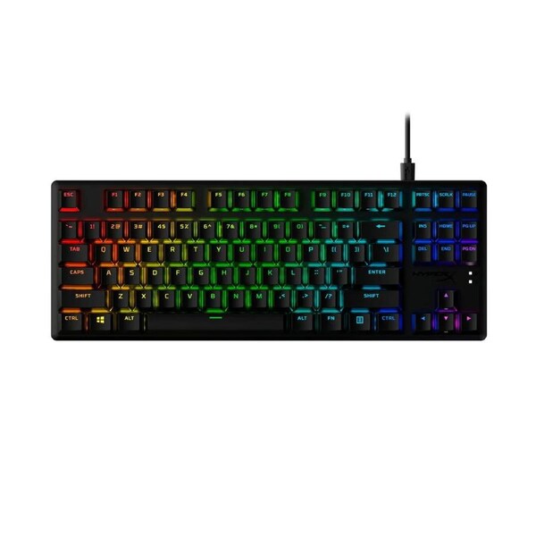 HP HyperX Alloy Origins Core PBT HX Blue - Mechanical Gaming Keyboard, PBT keycaps, Responsive HyperX Mechanical Switches, Aircraft-grade aluminum body