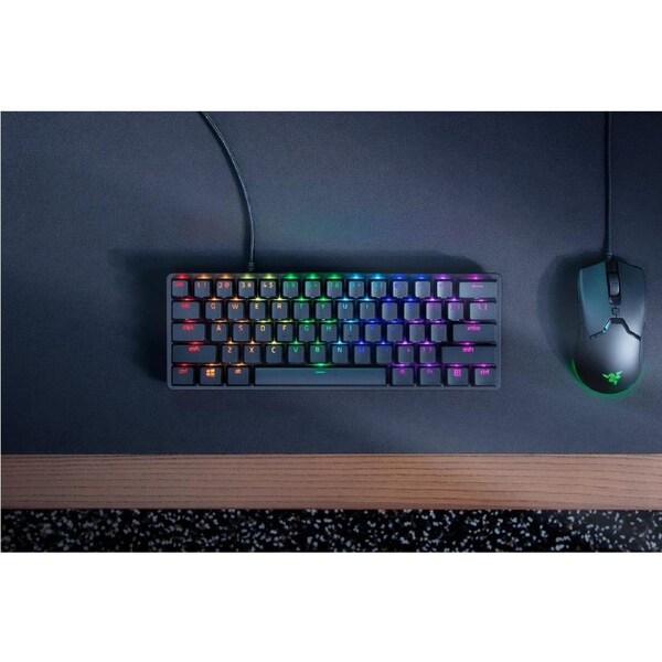 Razer Huntsman Mini-60% Optical Gaming Keyboard (Clicky Purple Switch)-FRML Packaging