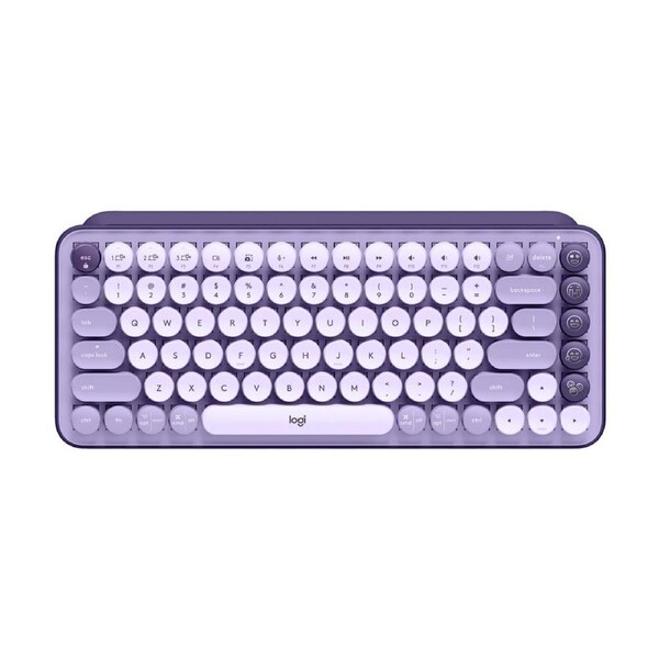 Logitech POP Keys Wireless Mechanical KB With Emoji Keys - Cosmos Lavender