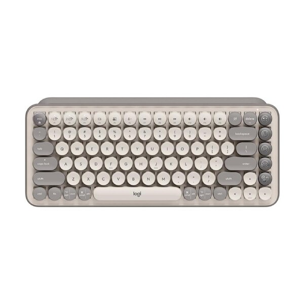 Logitech POP Keys Wireless Mechanical KB With Emoji Keys - Mist Sand